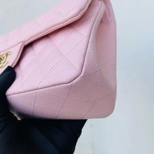 Load image into Gallery viewer, Chanel classic flap small pink 22b caviar with light gold hdw
