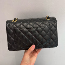 Load image into Gallery viewer, Chanel black caviar small classic flap, gold hdw
