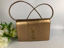 Load image into Gallery viewer, YSL saint Laurent gold/bronze snakeskin woc
