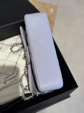 Load image into Gallery viewer, Chanel 21k purple lilac small classic flap caviar, silver hardware
