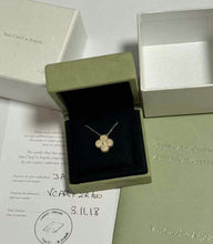 Load image into Gallery viewer, Van Cleef &amp; Arpels (VCA) limited edition 2018 Gold MOP mother of pearl 18k gold and diamond holiday pendant
