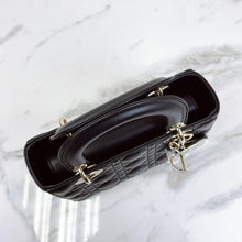 Load image into Gallery viewer, Lady Dior small black lambskin with gold hdw
