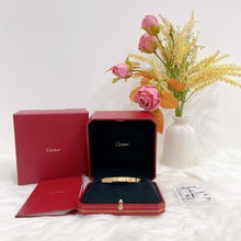 Load image into Gallery viewer, Cartier bangle open style, 18k yellow gold, size 19

