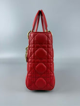 Load image into Gallery viewer, Lady Dior small red with gold hdw
