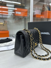 Load image into Gallery viewer, Chanel small black caviar classic flap, gold hdw chip
