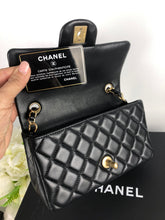 Load image into Gallery viewer, Chanel 27 series black mini, gold hdw
