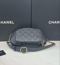 Load image into Gallery viewer, Chanel black caviar bumbag belt bag, gold hdw
