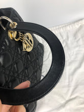 Load image into Gallery viewer, Lady Dior black medium, gold hdw
