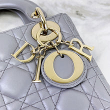 Load image into Gallery viewer, Lady Dior pearl grey lambskin mini, gold hdw
