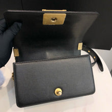 Load image into Gallery viewer, Chanel small black caviar boy bag, with gold hdw
