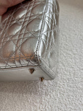 Load image into Gallery viewer, Lady Dior small silver cannage lambskin, with silver hdw
