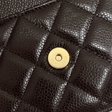 Load image into Gallery viewer, Chanel microchip black caviar WOC, wallet on chain, with gold hardware

