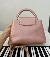 Load image into Gallery viewer, Louis Vuitton pink pearl capucines BB in taurillon leather
