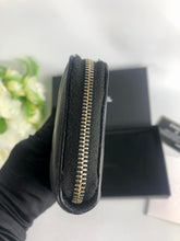 Load image into Gallery viewer, Chanel 19 black 4 card slot black lambskin wallet
