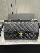 Load image into Gallery viewer, 2023 Chanel black caviar medium classic, with gold hdw
