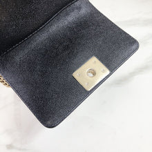 Load image into Gallery viewer, Chanel black caviar mini boy bag, chip with light gold hdw
