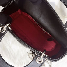 Load image into Gallery viewer, Lady Dior Black mini cannage lambskin with silver hdw
