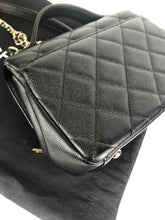 Load image into Gallery viewer, Chanel small black caviar business affinity, gold hdw
