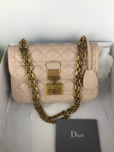 Load image into Gallery viewer, Dior cannage dioraddict in beige, with gold brass hdw
