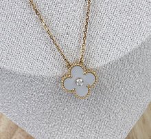 Load image into Gallery viewer, VCA Van Cleef &amp; Arpels 2012 holiday mother of pearl pendant, 18k rose gold with diamond
