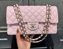 Load image into Gallery viewer, Chanel 22s pink medium caviar with light gold hardware
