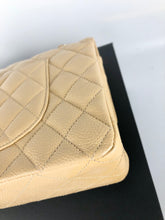 Load image into Gallery viewer, Chanel beige caviar medium classic flap, gold hdw
