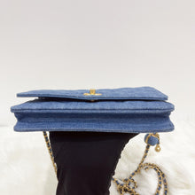 Load image into Gallery viewer, Changel pearl crush woc denim 22c with box, dust bag, chip
