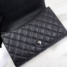 Load image into Gallery viewer, Chanel black caviar timeless clutch, silver hdw, 18 series
