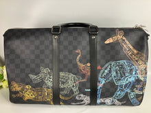 Load image into Gallery viewer, Limited Edition Louis Vuitton Damier Graphite Stamps Keepall Bandouliere 50
