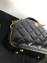 Load image into Gallery viewer, Chanel black lambskin clutch with chain, gold hdw
