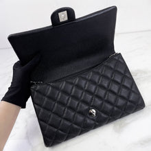 Load image into Gallery viewer, Chanel black caviar timeless clutch, silver hdw, 18 series

