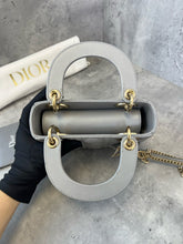 Load image into Gallery viewer, Lady Dior pearl grey mini, gold hdw
