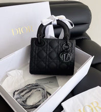 Load image into Gallery viewer, Lady Dior mini black ultramatte, so black hdw
