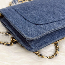 Load image into Gallery viewer, Changel pearl crush woc denim 22c with box, dust bag, chip
