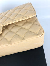 Load image into Gallery viewer, Chanel beige caviar medium classic flap, gold hdw
