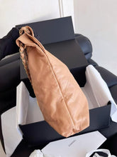 Load image into Gallery viewer, Chanel 22 medium, caramel beige, gold hdw
