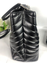 Load image into Gallery viewer, YSL Saint Laurent large loulou tote black, silver hdw
