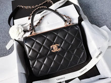 Load image into Gallery viewer, Chanel black small trendy, rose gold hdw
