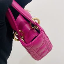 Load image into Gallery viewer, Lady Dior mini in Barbie pink with gold hdw
