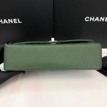 Load image into Gallery viewer, Chanel 25 series green medium caviar, silver hdw
