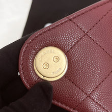 Load image into Gallery viewer, 25A Chanel 25 small in burgundy caviar, aged gold hdw
