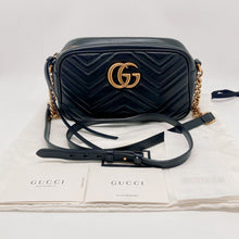 Load image into Gallery viewer, Gucci black Marmont camera bag, size small
