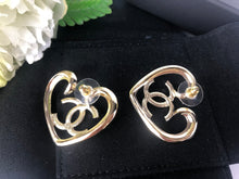 Load image into Gallery viewer, Chanel large 23c heart earrings
