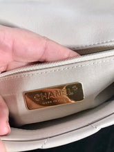 Load image into Gallery viewer, Chanel 19 in light beige lambskin, mixed gold hdw
