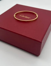 Load image into Gallery viewer, Cartier slim size, 18k yellow gold, love bangle, size 17
