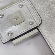 Load image into Gallery viewer, Fendi medium baguette silver with strap
