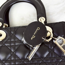 Load image into Gallery viewer, Lady Dior small black lambskin with gold hdw
