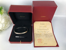 Load image into Gallery viewer, Cartier white gold LOVE bracelet, size 21
