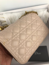 Load image into Gallery viewer, Dior cannage dioraddict in beige, with gold brass hdw
