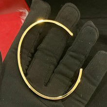 Load image into Gallery viewer, Cartier bangle open style, 18k yellow gold, size 19
